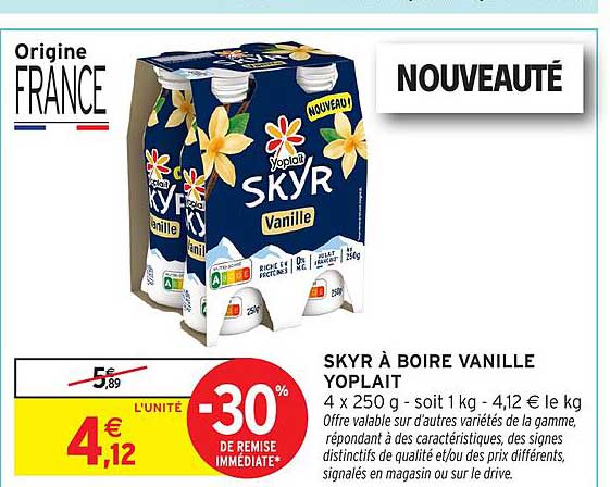 SKYR À BOIRE VANILLE YOPLAIT