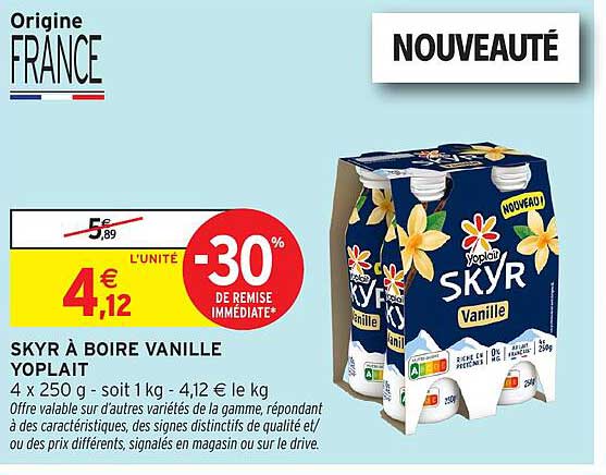 SKYR À BOIRE VANILLE YOPLAIT