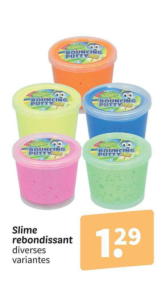 Slime rebondissant diverses variantes