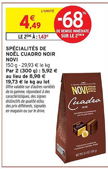 SPÉCIALITÉS DE NOËL CUADRO NOIR NOVI