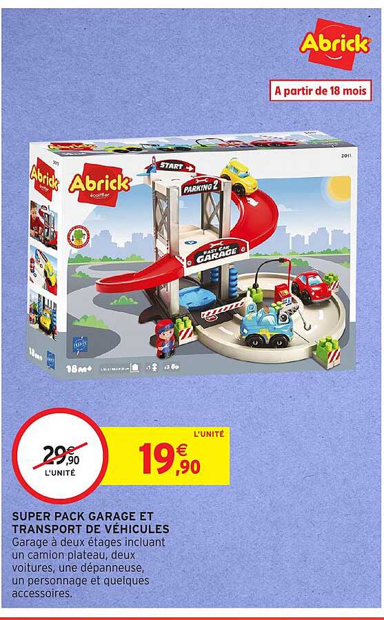 SUPER PACK GARAGE ET TRANSPORT DE VÉHICULES