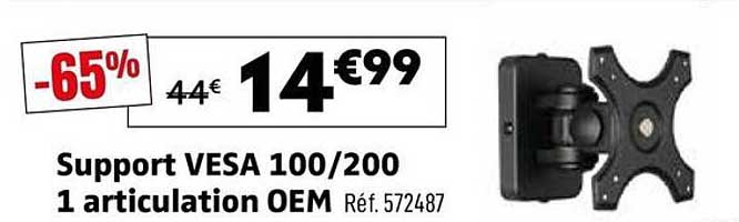 Support VESA 100/200 1 articulation OEM Réf. 572487