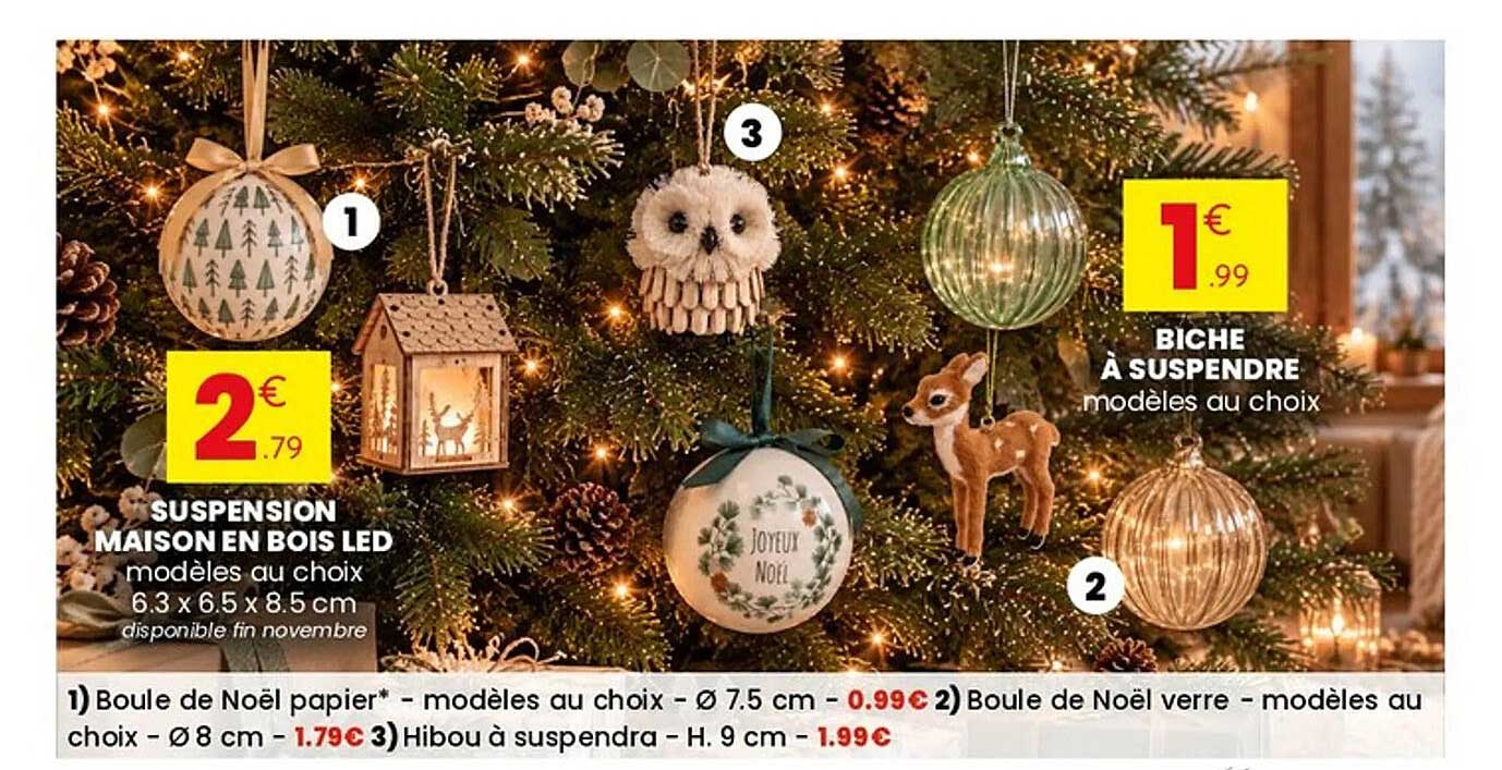 SUSPENSION MAISON EN BOIS LED
