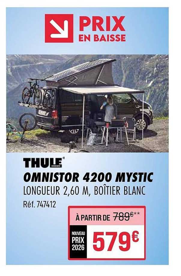 THULE OMNISTOR 4200 MYSTIC LONGUEUR 2,60 M, BOÎTIER BLANC
