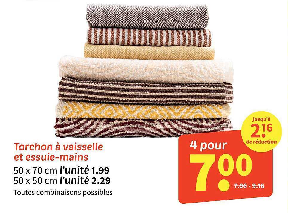 Torchon à vaisselle et essuie-mains