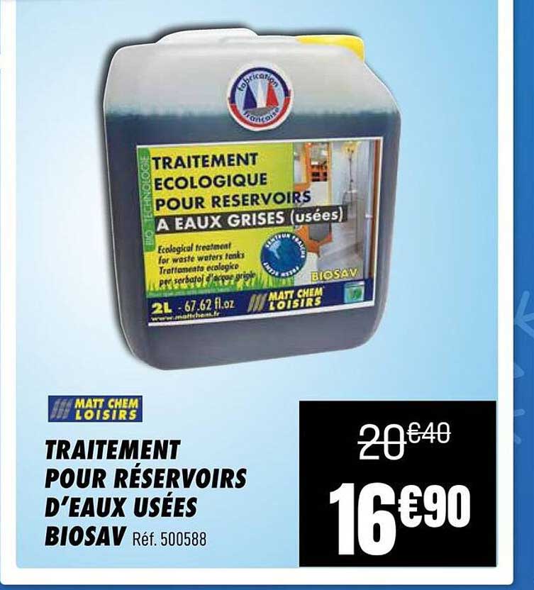 TRAITEMENT POUR RÉSERVOIRS D’EAUX USÉES BIOSAV Réf. 500588