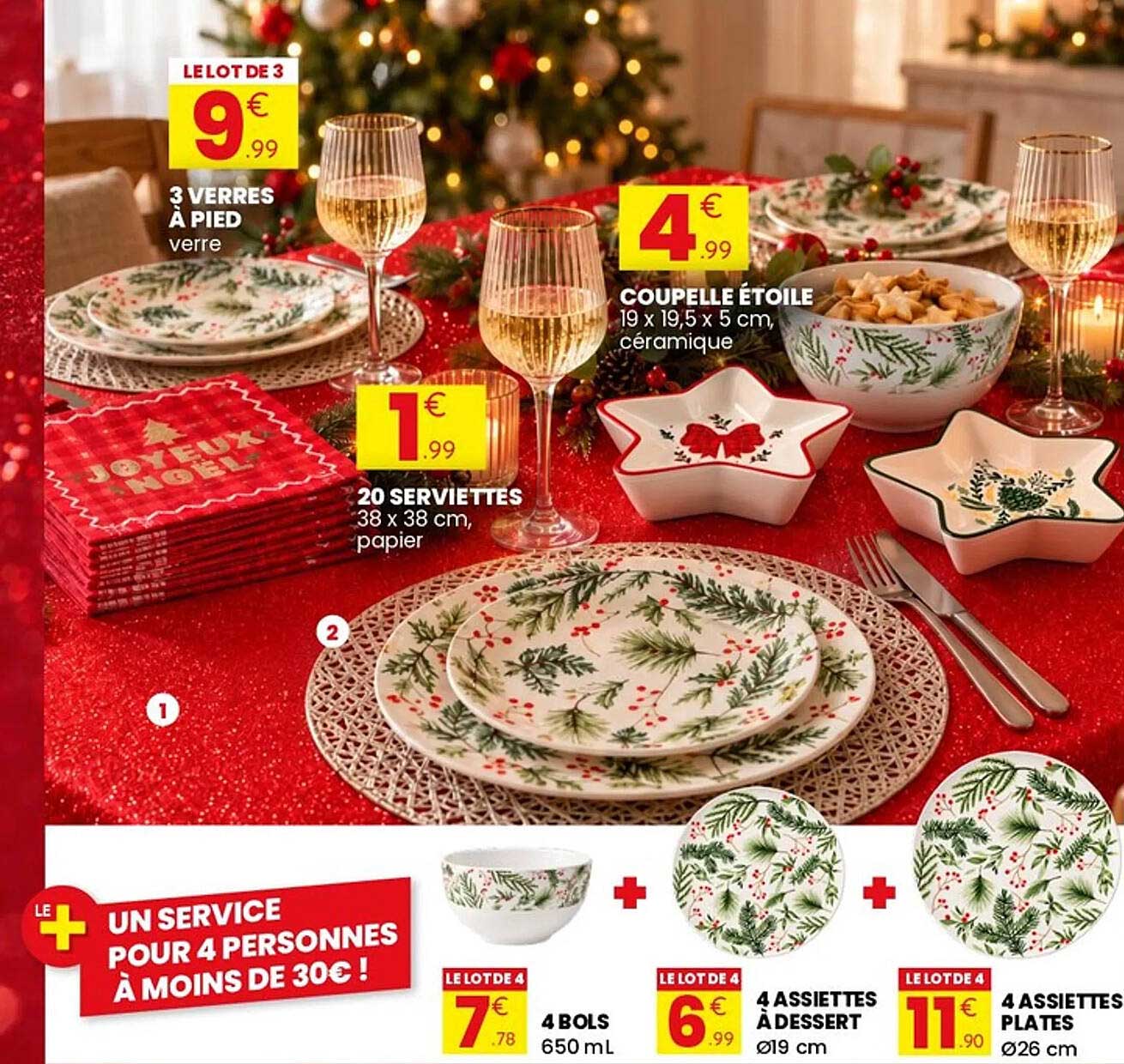 UN SERVICE POUR 4 PERSONNES À MOINS DE 30€ !
