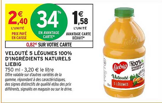 VELOUTÉ 5 LÉGUMES 100% D'INGRÉDIENTS NATURELS LIEBIG