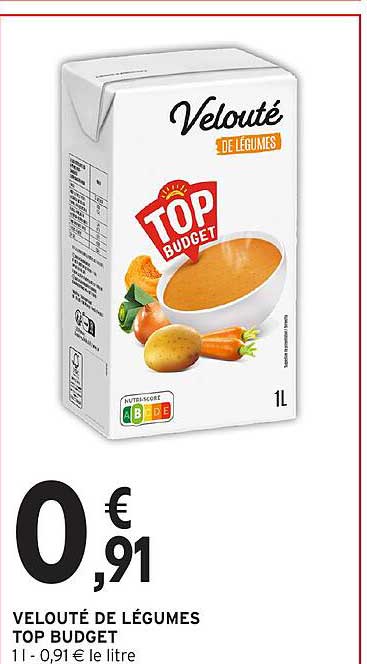 VELOUTÉ DE LÉGUMES TOP BUDGET