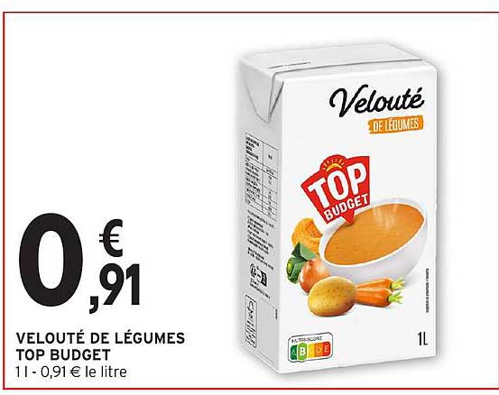 VELOUTÉ DE LÉGUMES TOP BUDGET