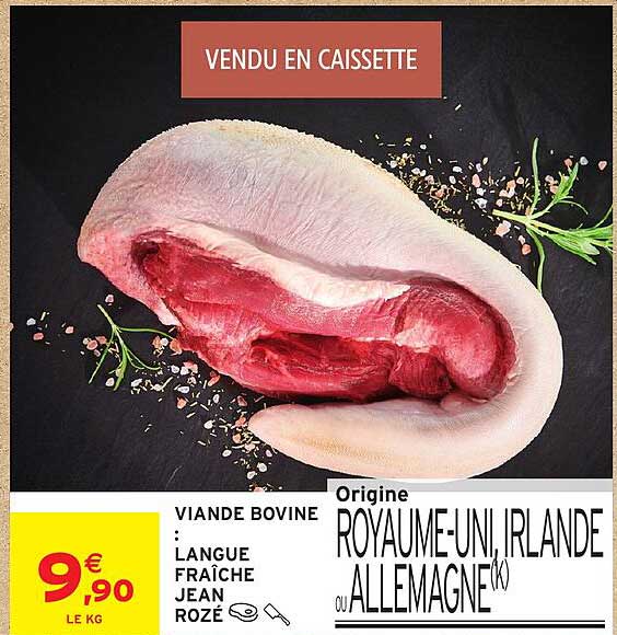 VIANDE BOVINE : LANGUE FRAÎCHE JEAN ROZÉ