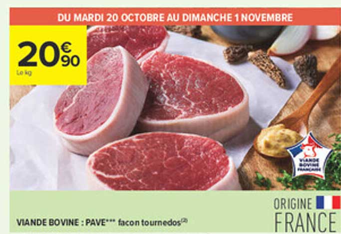 VIANDE BOVINE : PAVÉ façon tournedos®