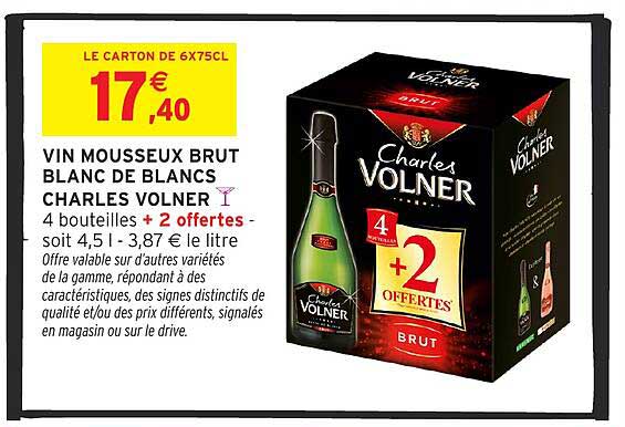 VIN MOUSSEUX BRUT BLANC DE BLANCS CHARLES VOLNER