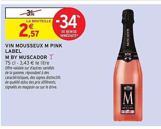VIN MOUSSEUX M PINK LABEL M BY MUSCADOR