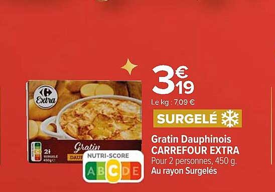 Gratin Dauphinois CARREFOUR EXTRA