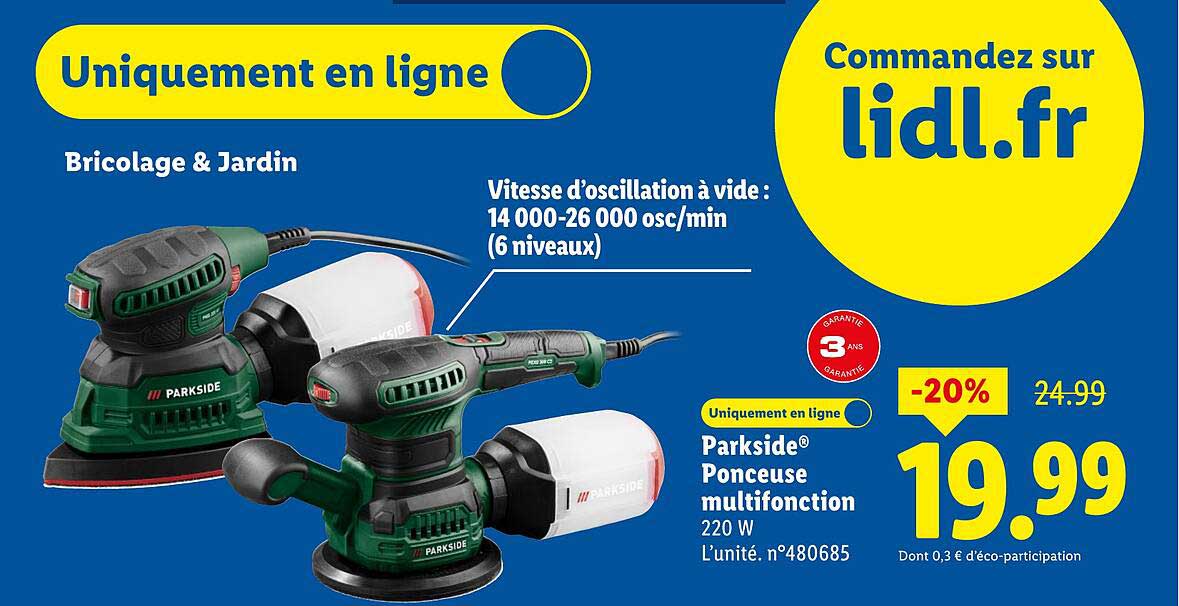 Parkside® Ponceuse multifonction 220 W