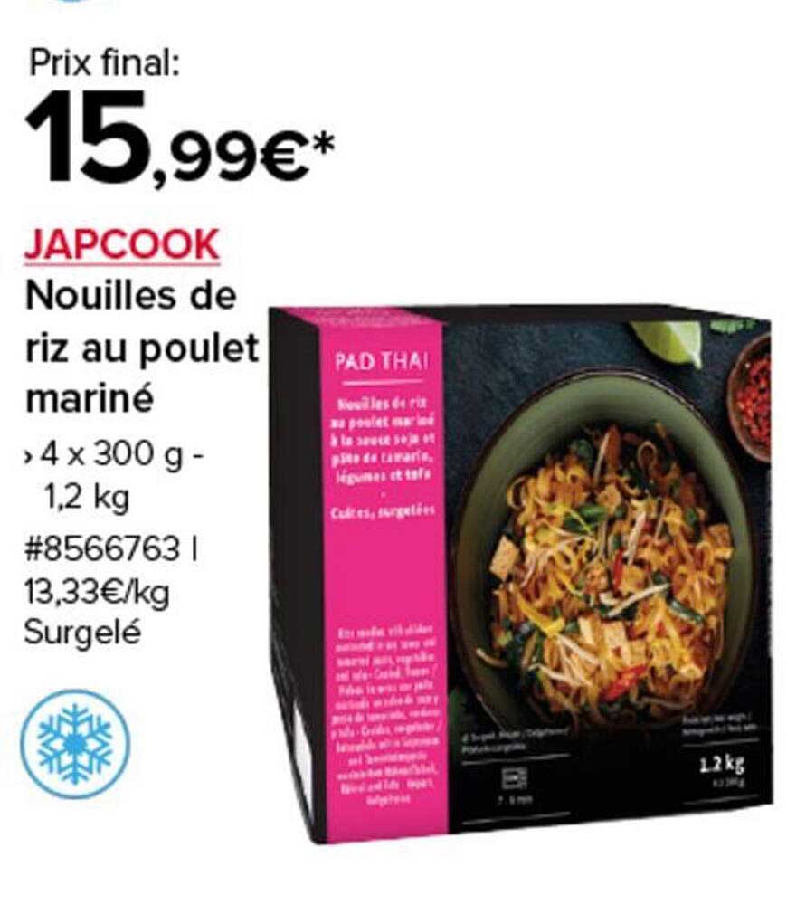 JAPCOOK Nouilles de riz au poulet mariné