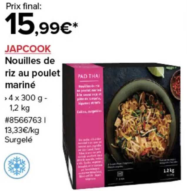 JAPCOOK Nouilles de riz au poulet mariné