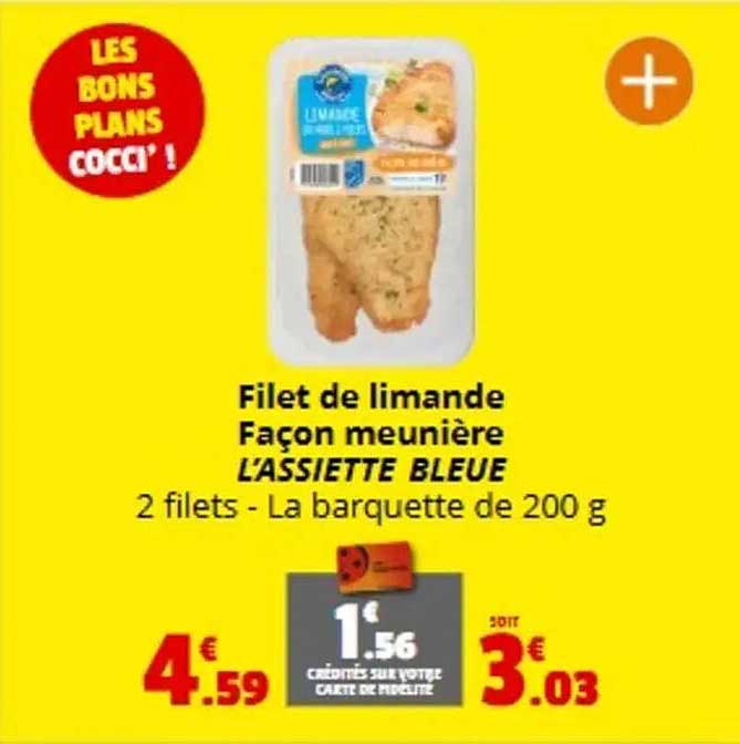 Filet de limande Façon meunière L’ASSIETTE BLEUE