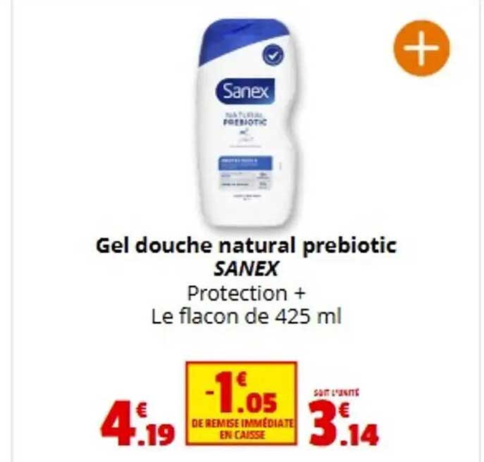 Gel douche natural prebiotic SANEX Protection +