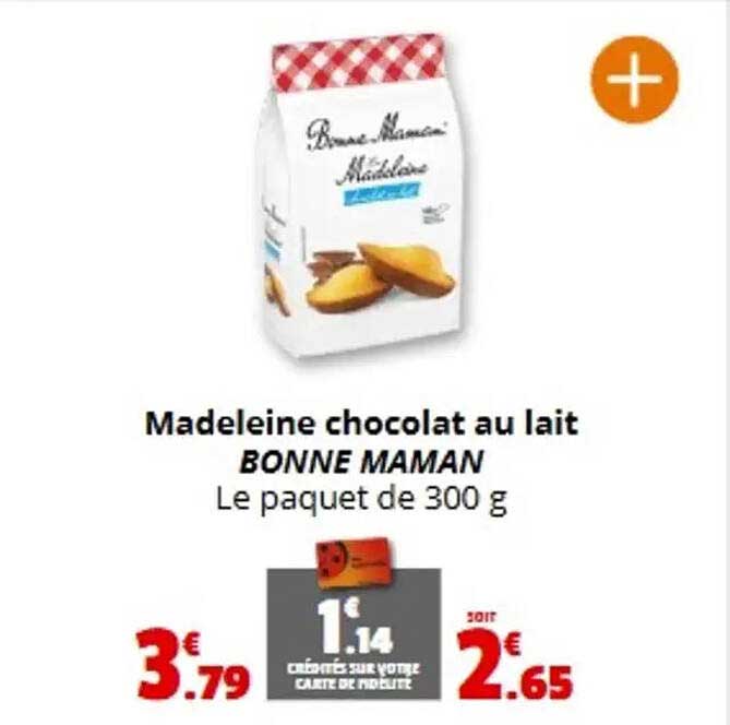 Madeleine chocolat au lait BONNE MAMAN