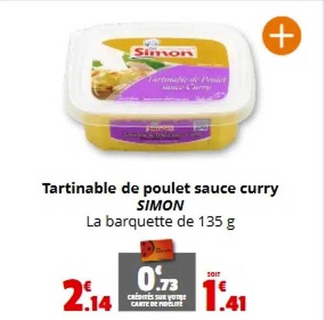 Tartinable de poulet sauce curry SIMON