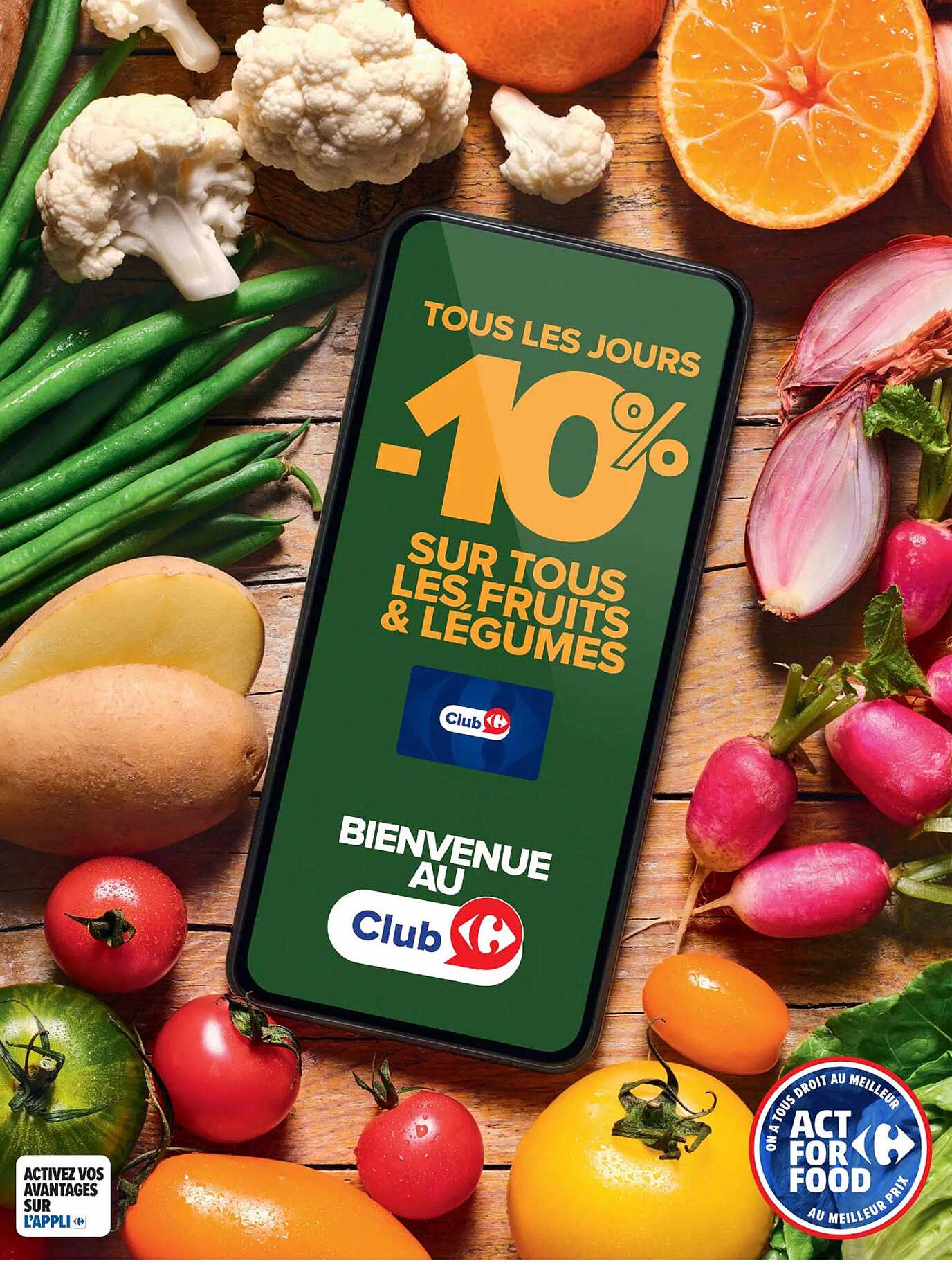 Tous les jours -10% sur tous les fruits & légumes