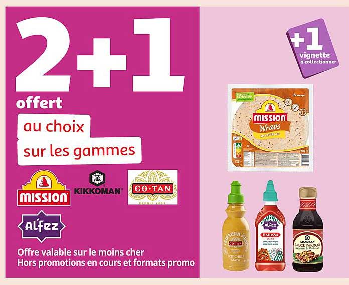 2+1 offert au choix sur les gammes