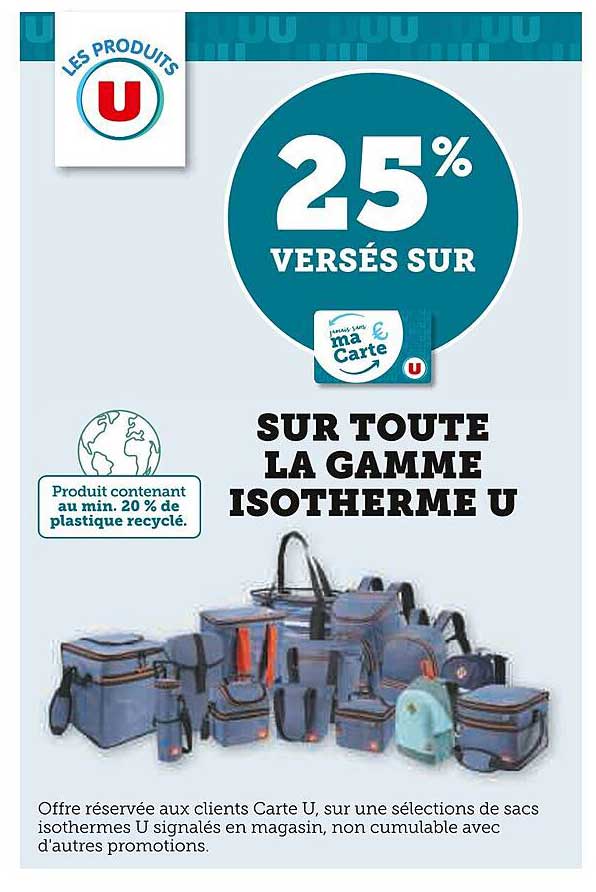 25% VERSÉS SUR TOUTE LA GAMME ISOTHERME U