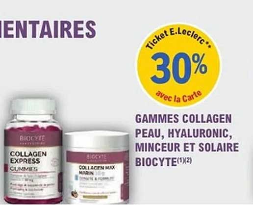 30% avec la Carte sur les gammes Collagen Biocyte