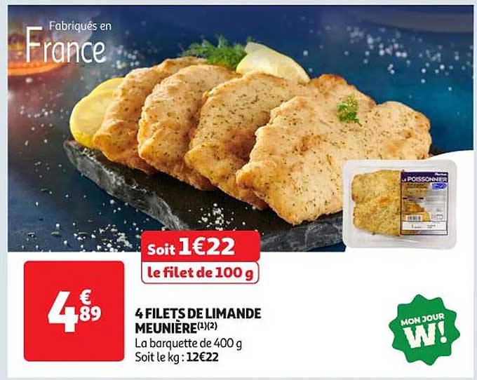 4 FILETS DE LIMANDE MEUNIÈRE