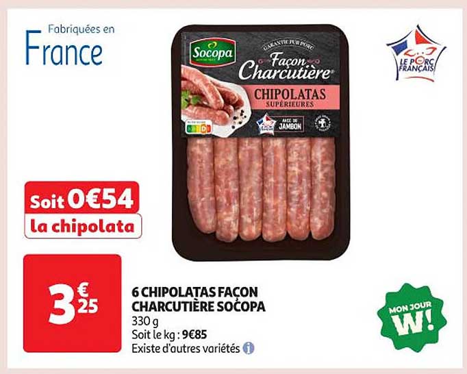 6 CHIPOLATAS FAÇON CHARCUTIÈRE SOCÒPA