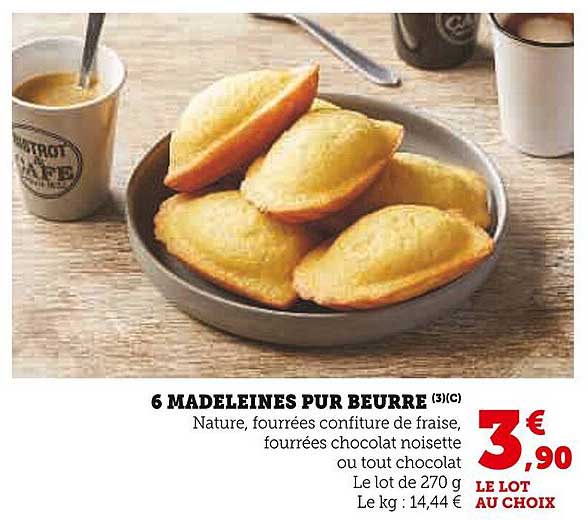 6 MADELEINES PUR BEURRE (3)(C)