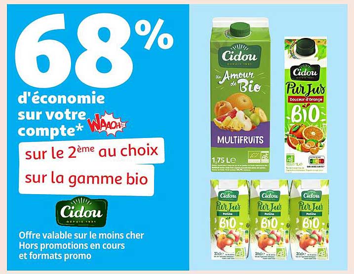 68% d'économie sur votre compte*