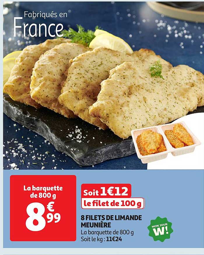8 FILETS DE LIMANDE MEUNIÈRE