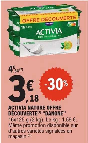 ACTIVIA NATURE OFFRE DÉCOUVERTE" "DANONE"