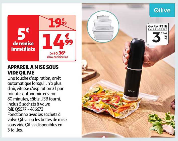 APPAREIL A MISE SOUS VIDE QILIVE