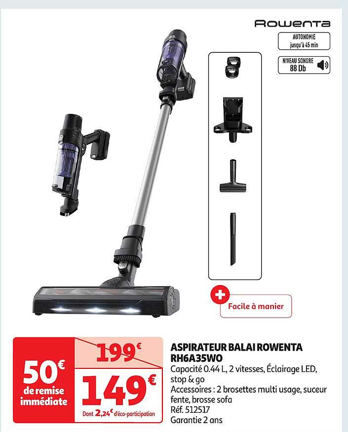 ASPIRATEUR BALAI ROWENTA RH6A35WO