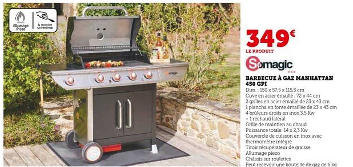 BARBECUE À GAZ MANHATTAN 450 GPI