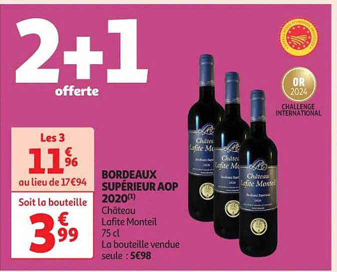BORDEAUX SUPÉRIEUR AOP 2020