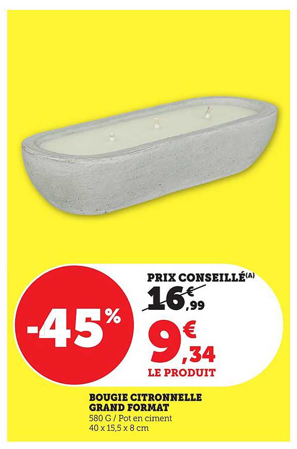 BOUGIE CITRONNELLE GRAND FORMAT