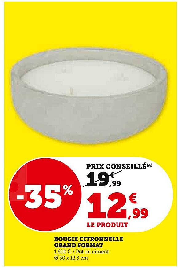 BOUGIE CITRONNELLE GRAND FORMAT