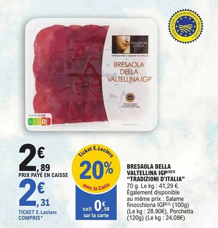 Bresaola della Valtellina IGP (3x1) "Tradizioni d'Italia"