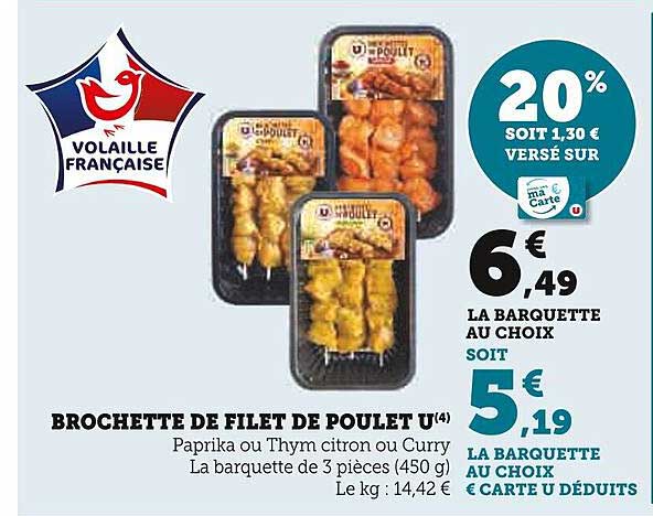 BROCHETTE DE FILET DE POULET U(4)