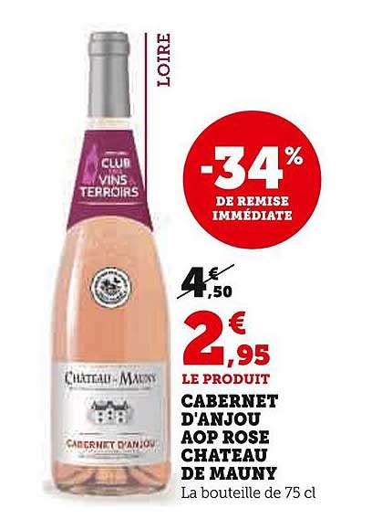 CABERNET D'ANJOU AOP ROSE CHATEAU DE MAUNY