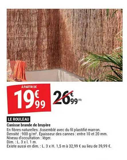 Canisse brande de bruyère