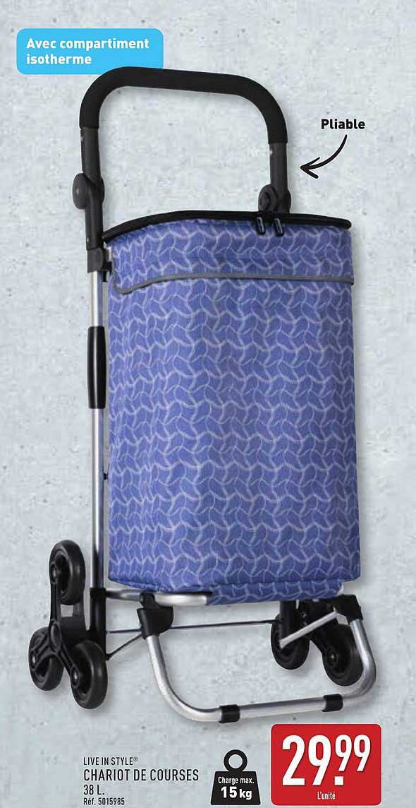 Chariot de courses 38 L