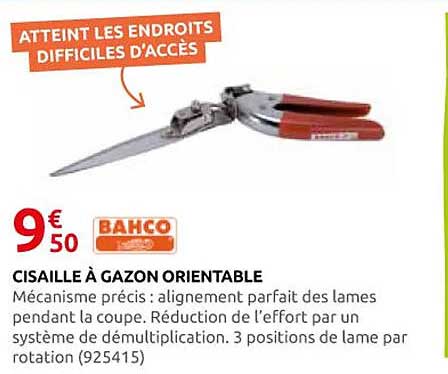 CISAILE À GAZON ORIENTABLE