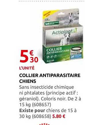 COLLIER ANTIPARASITAIRE CHIENS