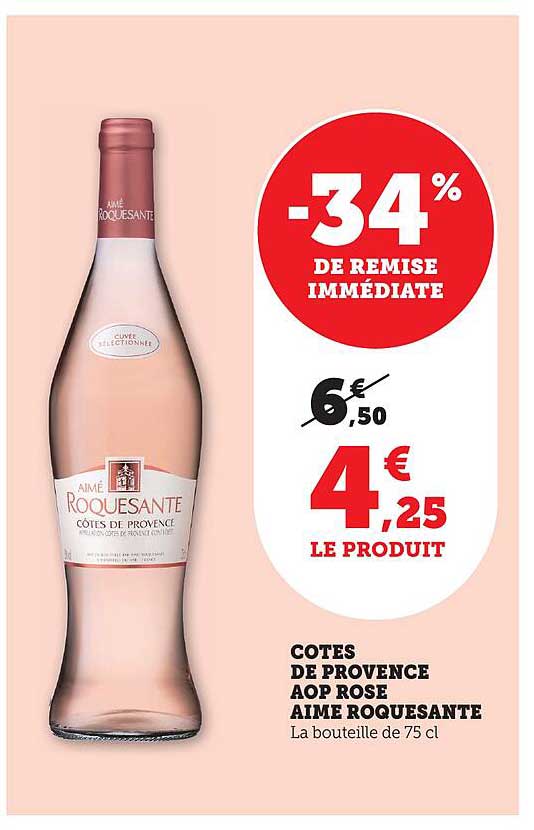 COTEAUX DE PROVENCE AOP ROSE AIMÉ ROQUESANTE